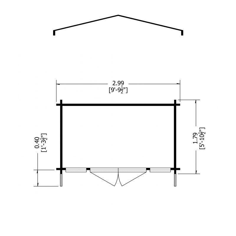 Shire Epping 6' x 10' Apex Log Cabin - Budget 28mm Cladding Tongue & Groove