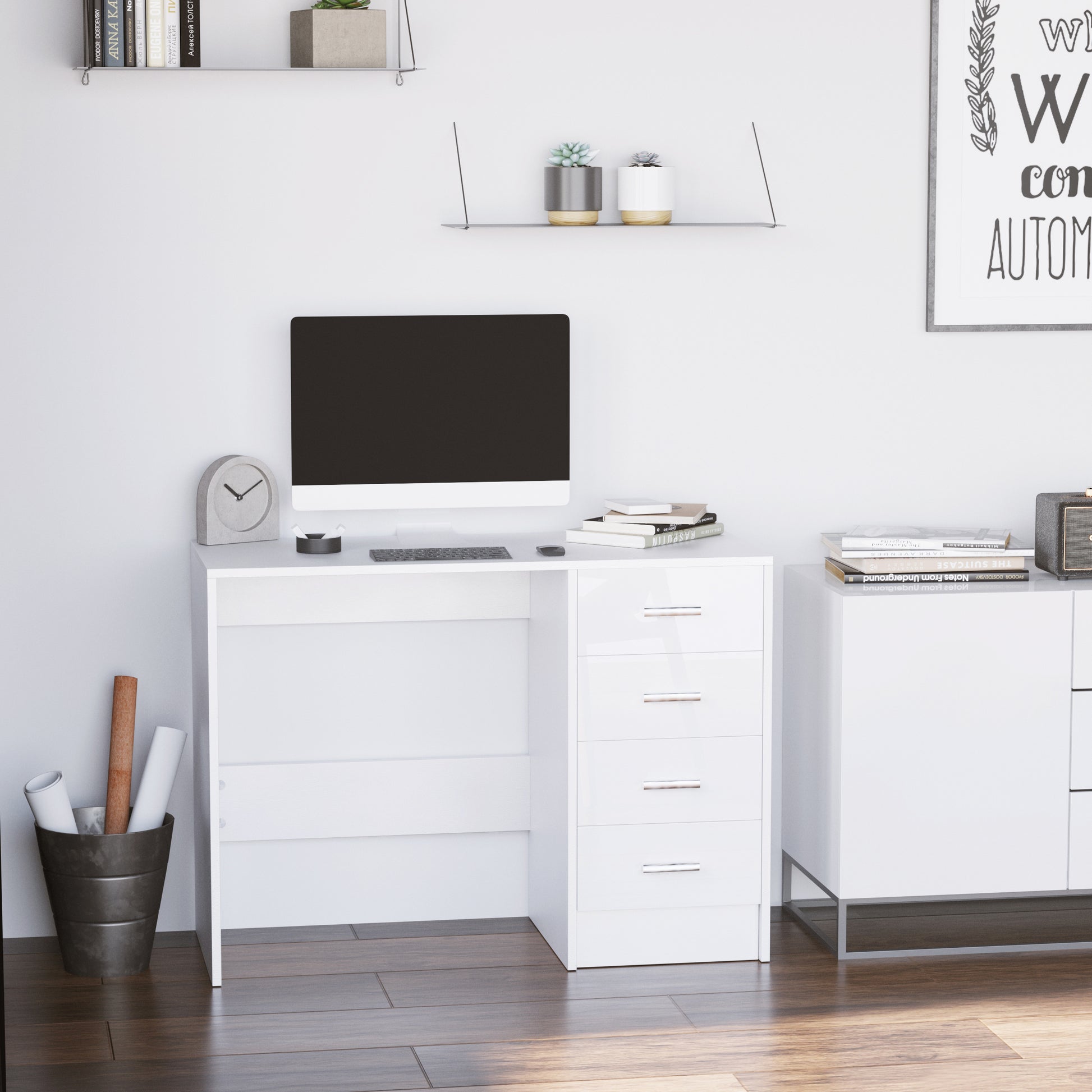 Homcom Computer Desk with Drawers