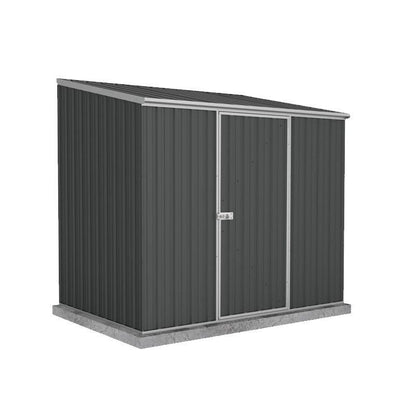 Absco Space Saver 7' 4" x 4' 11" Pent Shed Steel Monument Grey - Classic