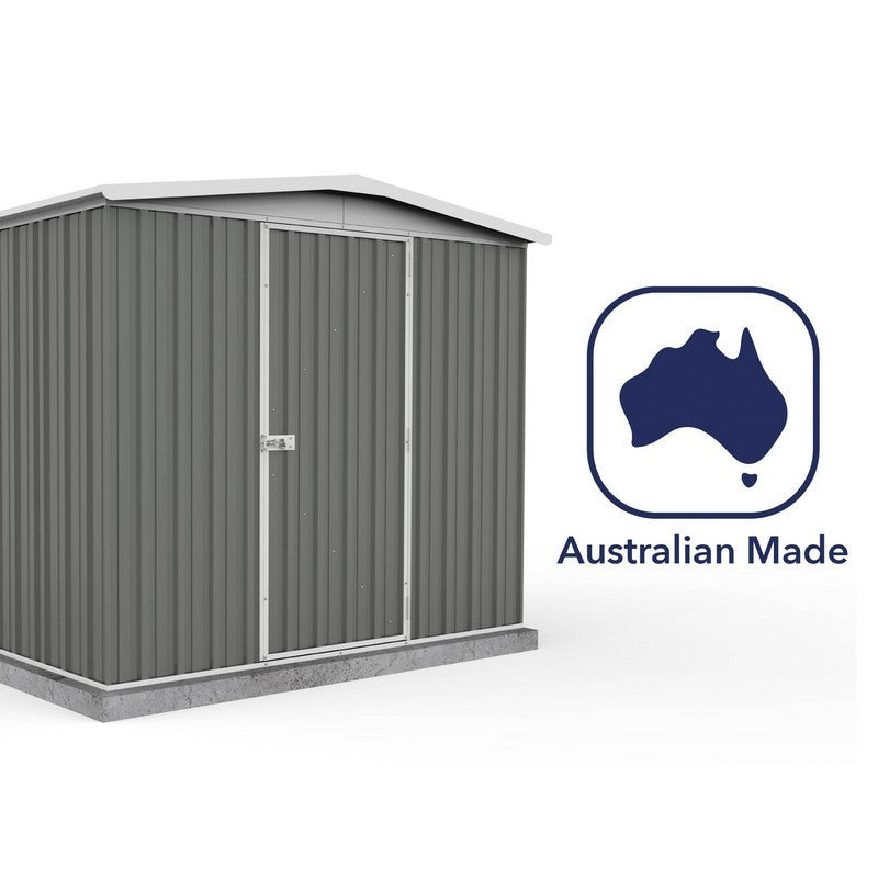 Absco Regent 7' 4" x 7' 1" Apex Shed Steel Woodland Grey - Classic