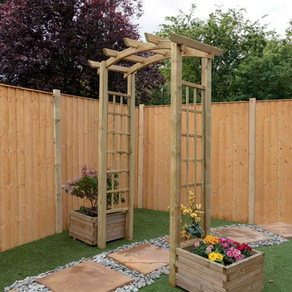 Mercia 4' 4 x 2' 4 Curved Garden Arch - Premium Pressure Treated