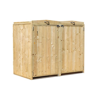 Mercia 4' 7 x 2' 7 Flat Bin Store - Premium Pressure Treated Slatted