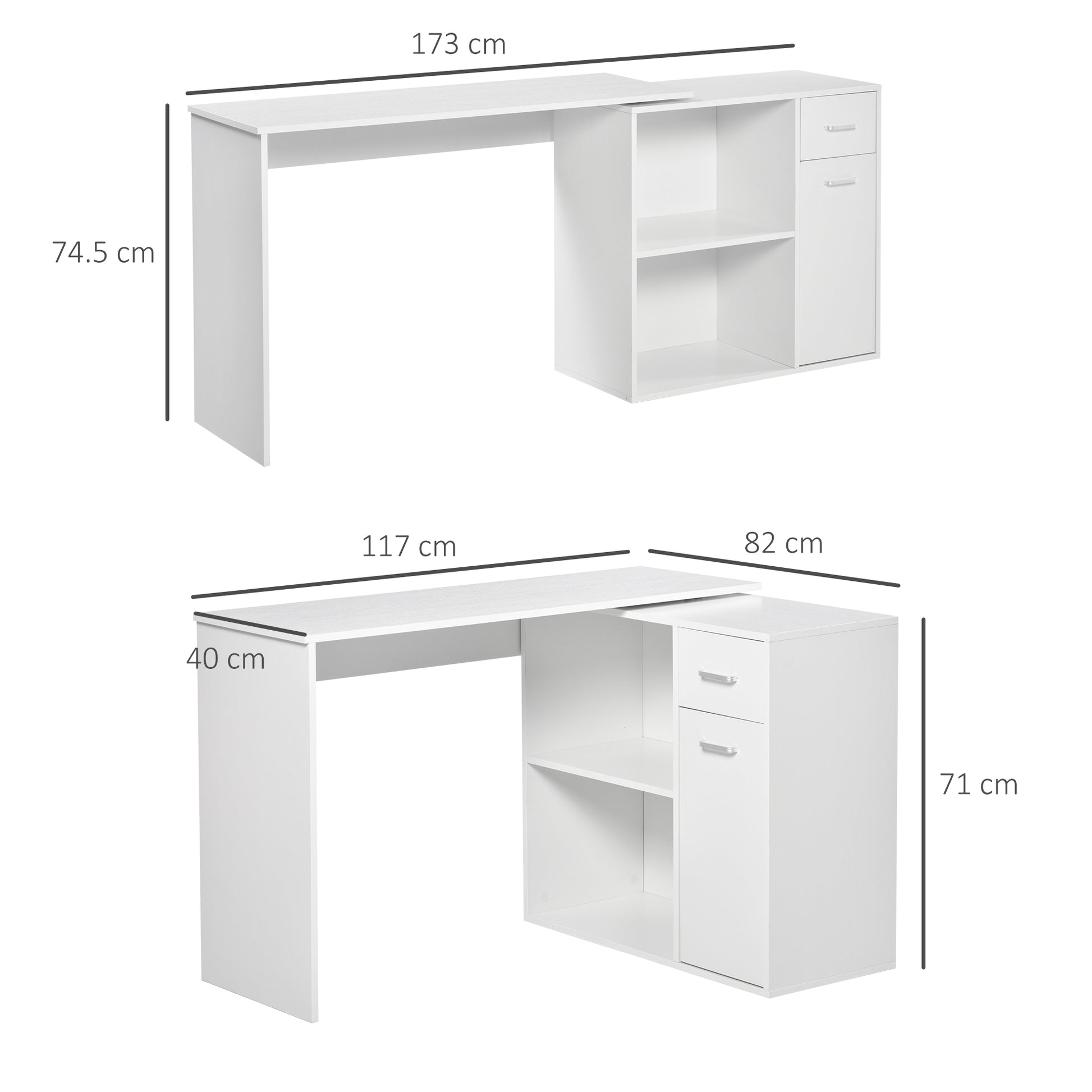 Homcom L-Shaped Desk Computer Corner Desk