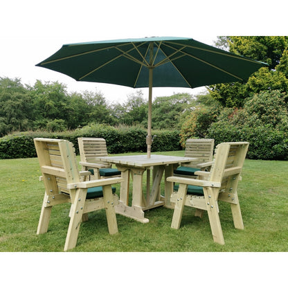 Croft Ergo 4 Seat Chair Rectangle Table Set - Croft Home & Garden