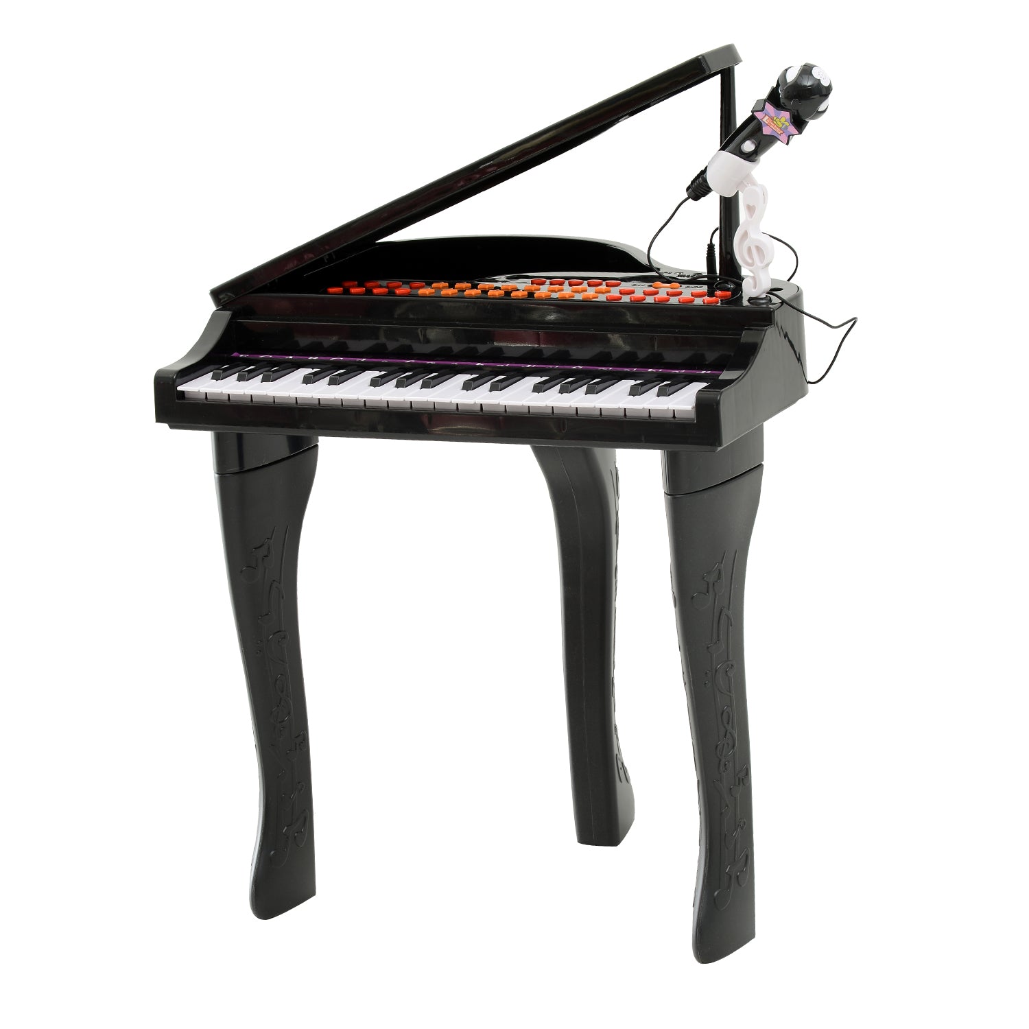 Homcom Mini Electronic Piano Withstool-Black