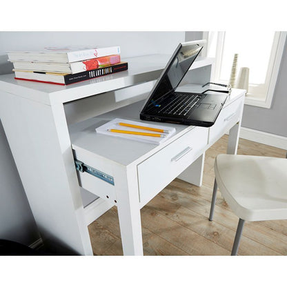 Regis Extending Console Table White 2 Drawers 98.5cm