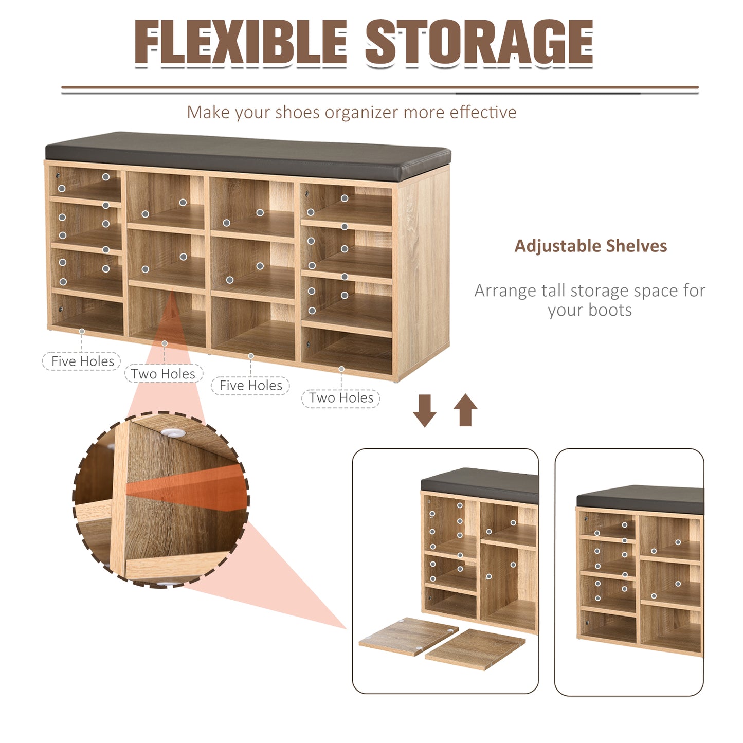 Homcom 14-Shelf Shoe Storage Unit