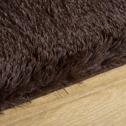 Homcom Brown Fluffy Rug