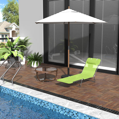 Outsunny Outdoor Foldable Sun Lounger