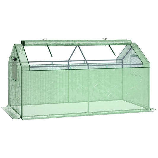 Outsunny Mini Greenhouse Portable Garden Growhouse for Plants with Large Zipper Windows for Outdoor