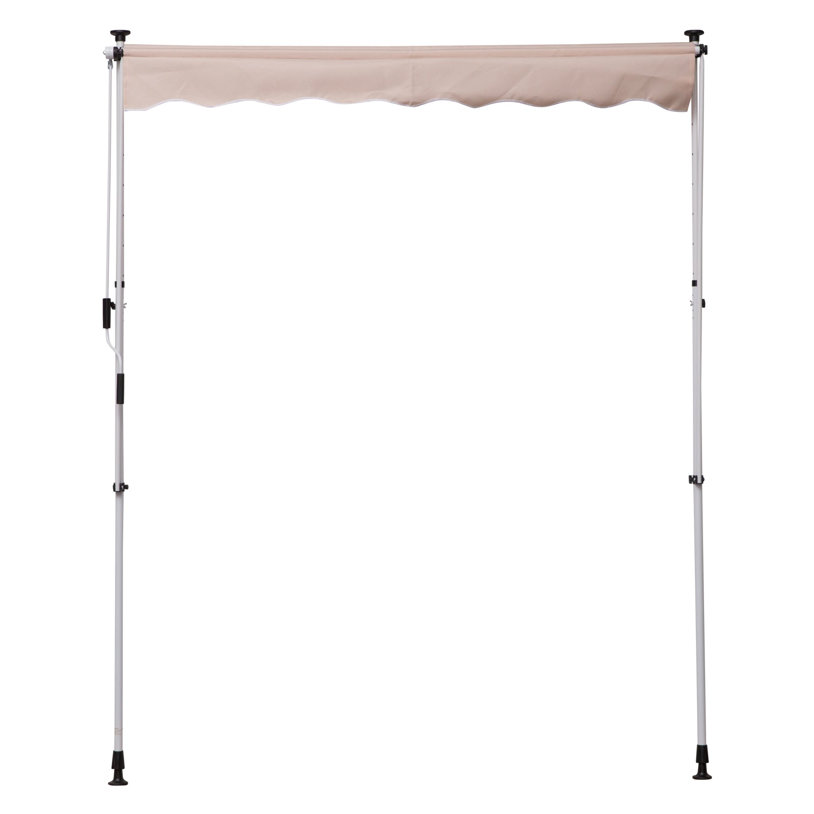 Outsunny 2x1.5m Adjustable Outdoor Aluminium Frame Awning Beige