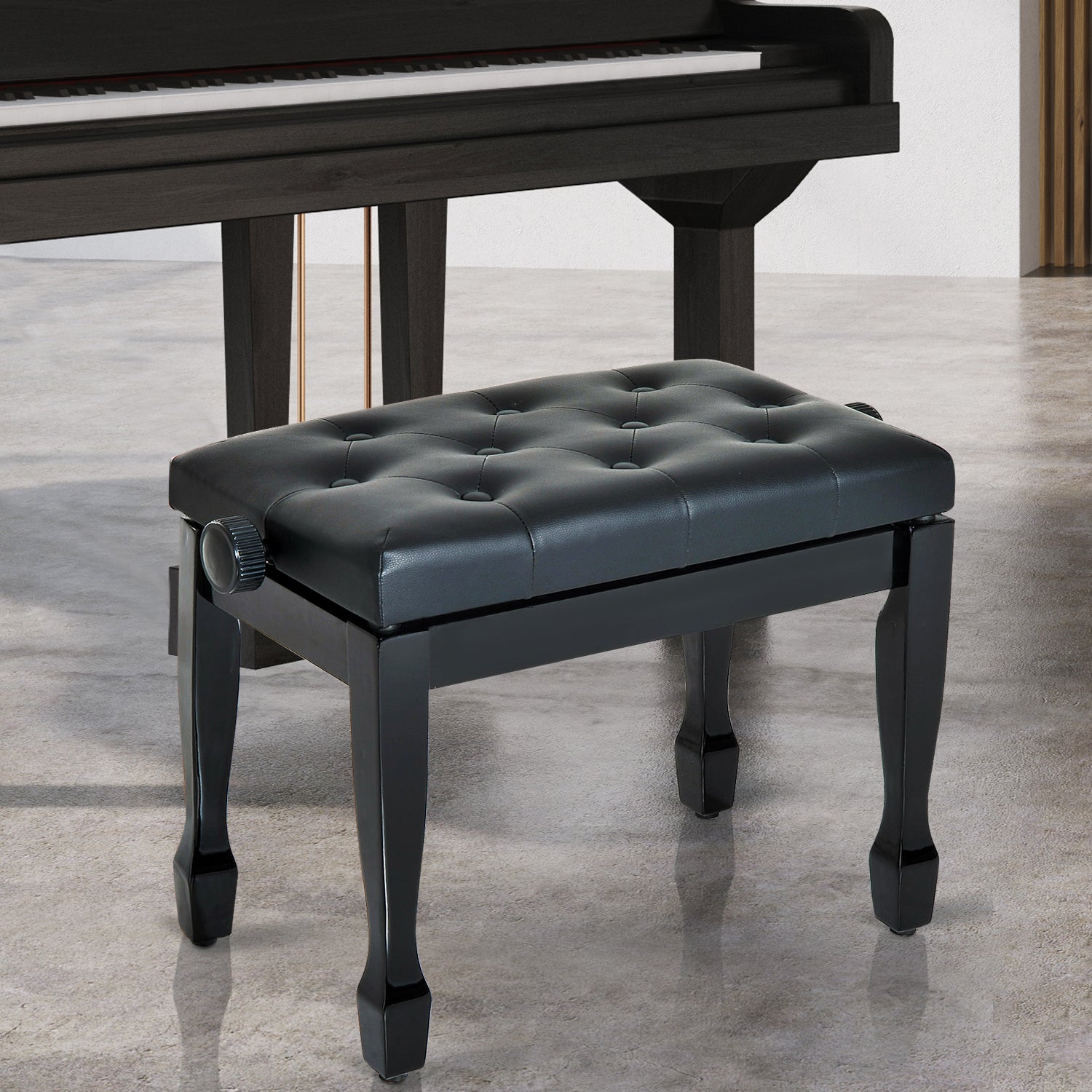 Homcom PU Leather Upholstered Piano Stool