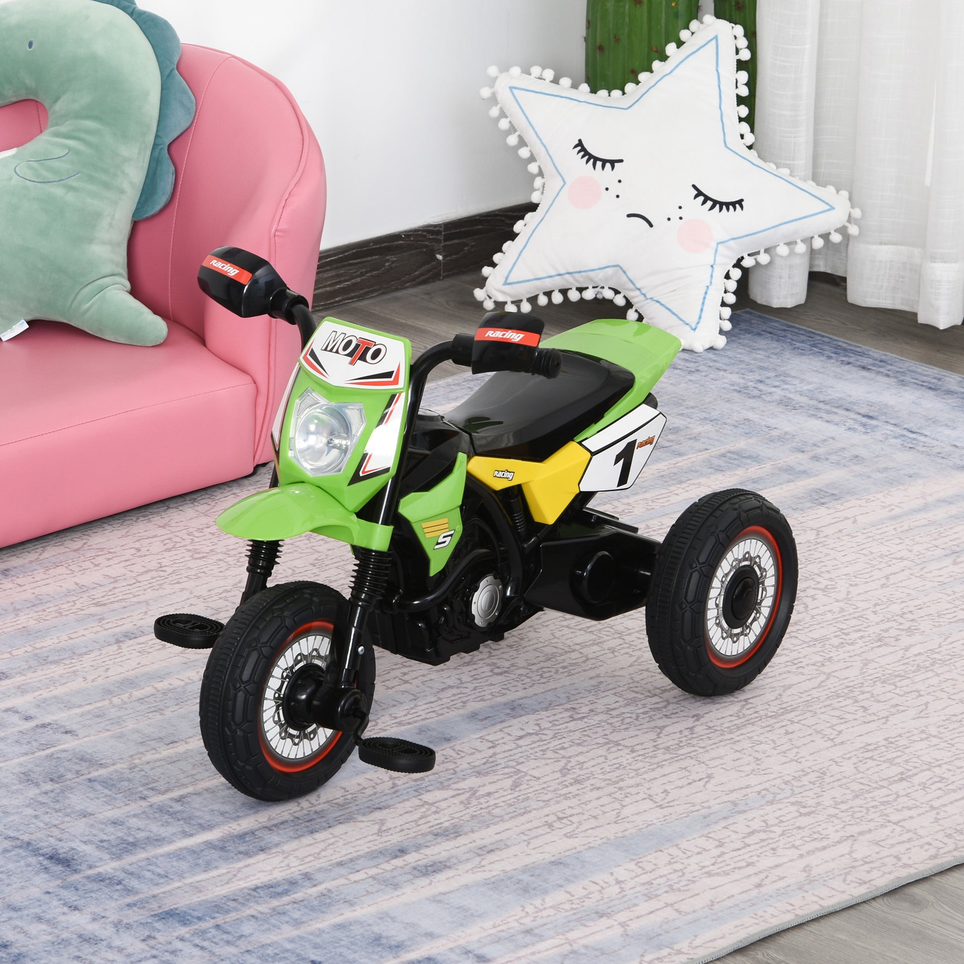 Homcom Toddlers 3-Wheel PP Ride On Pedal Trike Green