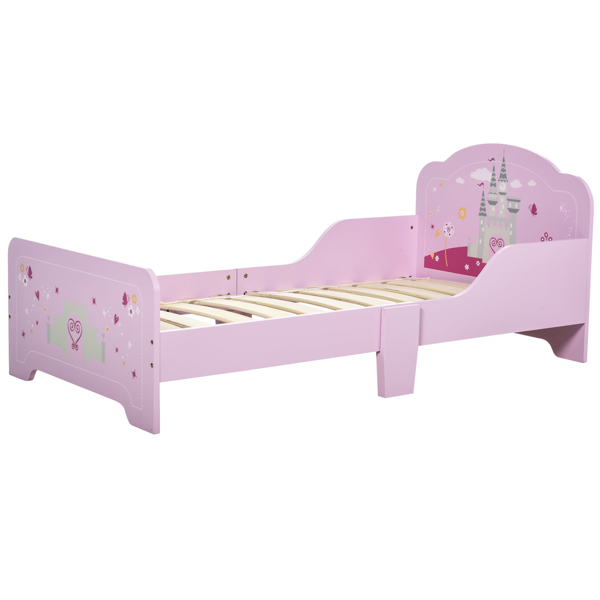 Homcom Castle-Designed Kids Single Bed