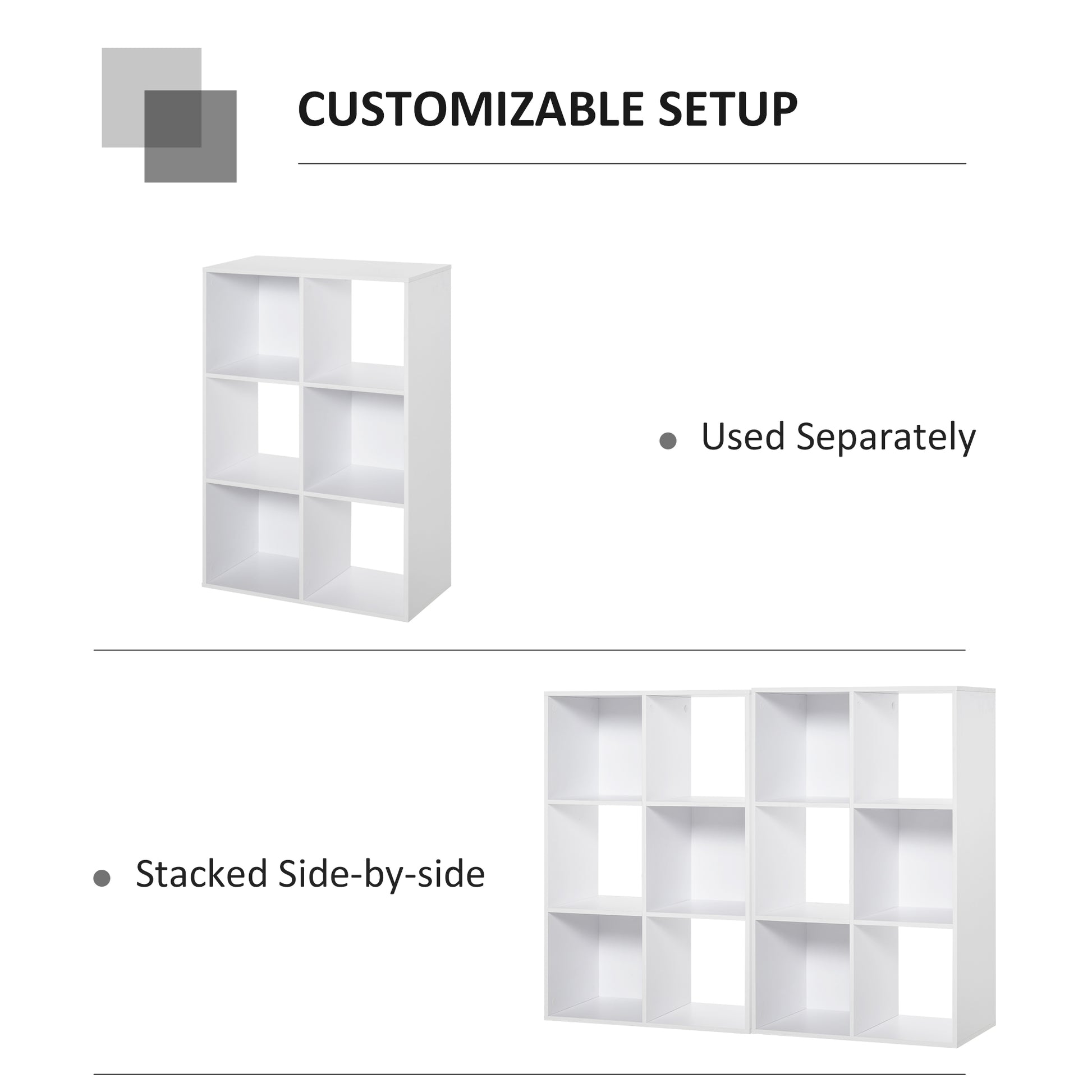 Homcom 6 Cubes Shelving Cabinet