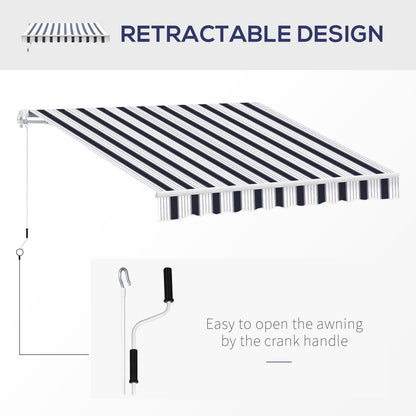 Outsunny Manual Retractable Awning