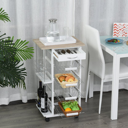 Homcom Rolling Kitchen Cart