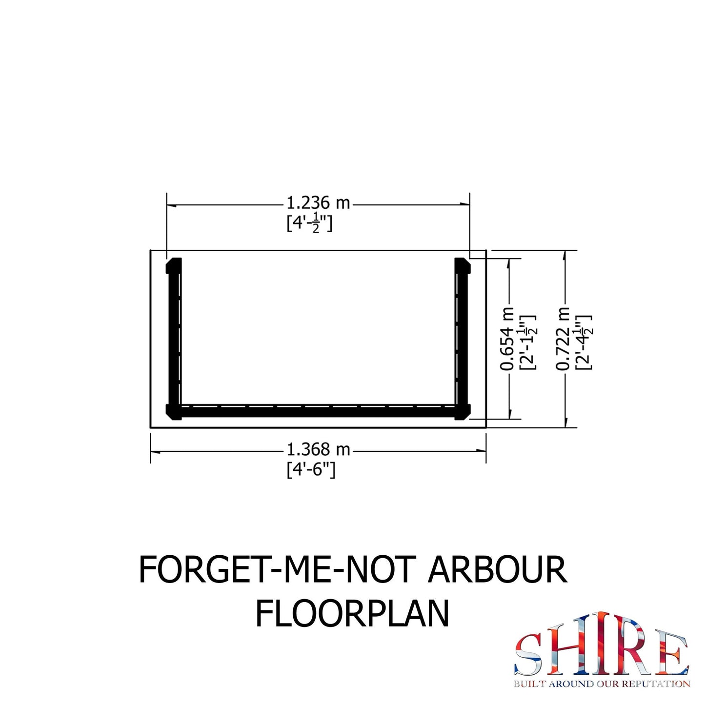 Shire Forget Me Not Arbour 4' x 2'