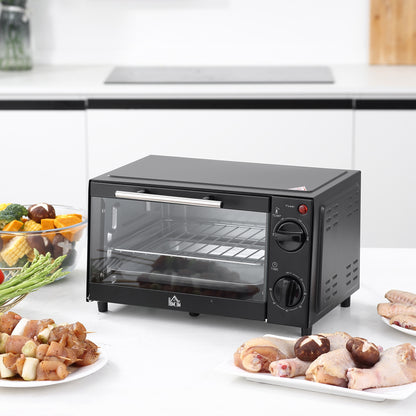 9L 230C Mini Oven With Timer Black by Homcom