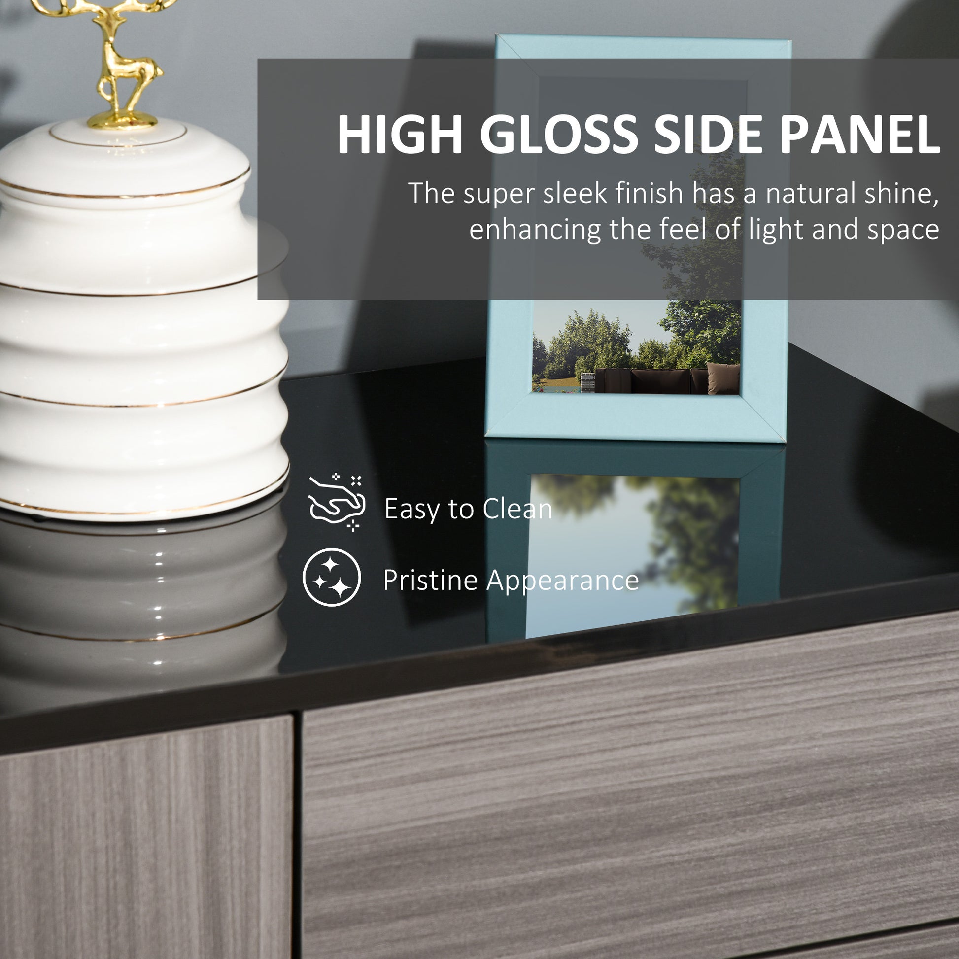 Homcom High Gloss Frame Sideboard