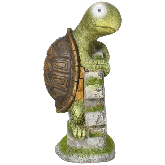 Outsunny Vivid Tortoise Art Sculpture with Solar LED Light