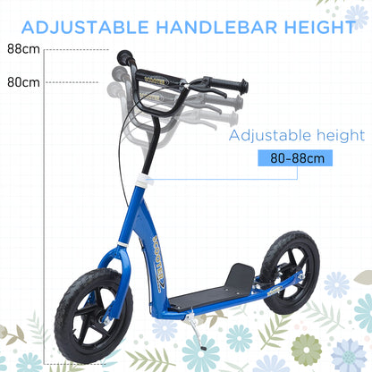 Homcom Teen Push Scooter Kids Children Stunt Scooter Bike Bicycle Ride On 12" EVA Tyres