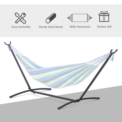 Outsunny 2.86m Universal Hammock Stand Metal Frame Garden Camping Picnic Outdoor Patio Replacement  Stand Only