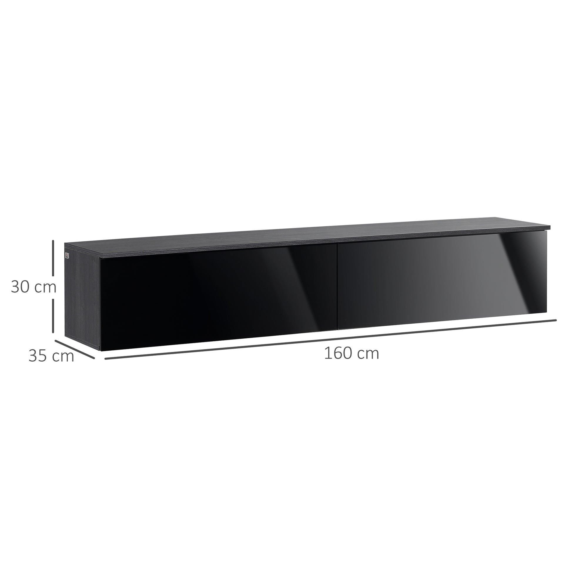 Homcom High Gloss Floating TV Unit Stand for TVs up to 70"