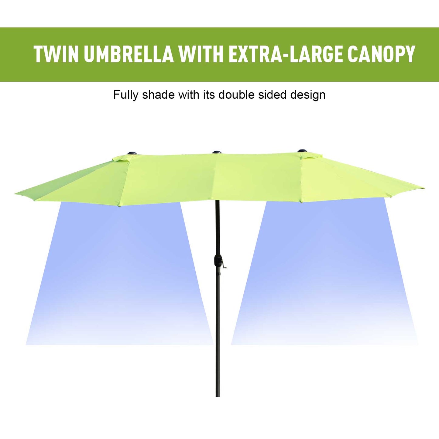 Outsunny Double-side Umbrella Parasol