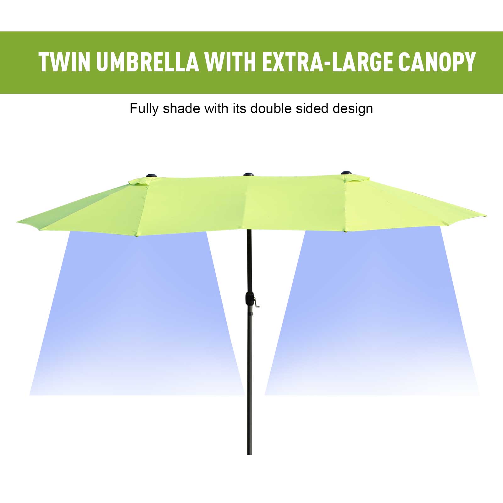 Outsunny Double-side Umbrella Parasol