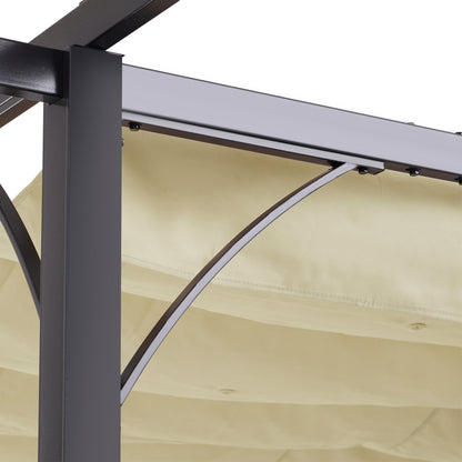 Outsunny 3 X 3(M) Metal Pergola With Retractable Roof