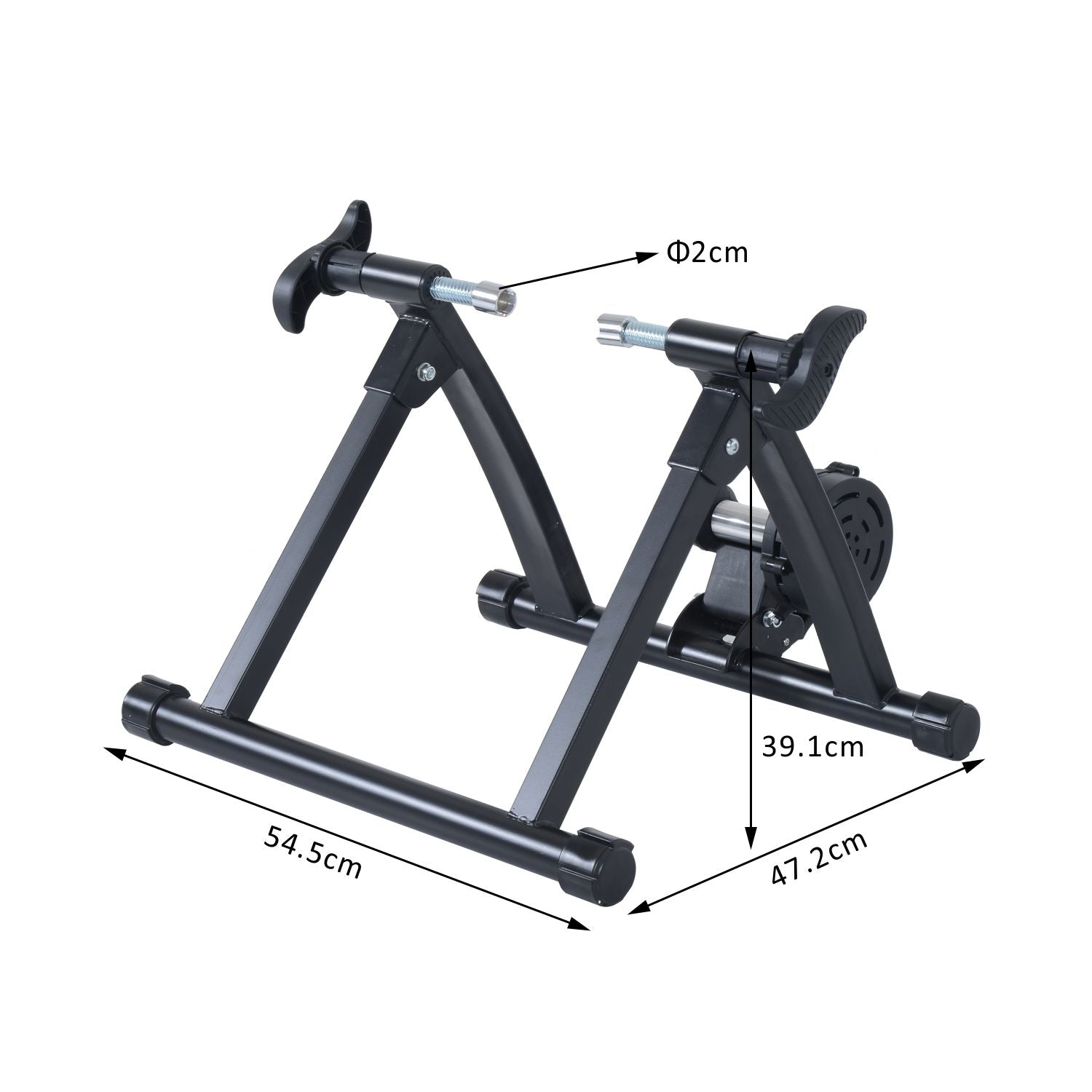 Homcom Indoor Bicycle Magnetic Foldable Turbo Trainer - Black