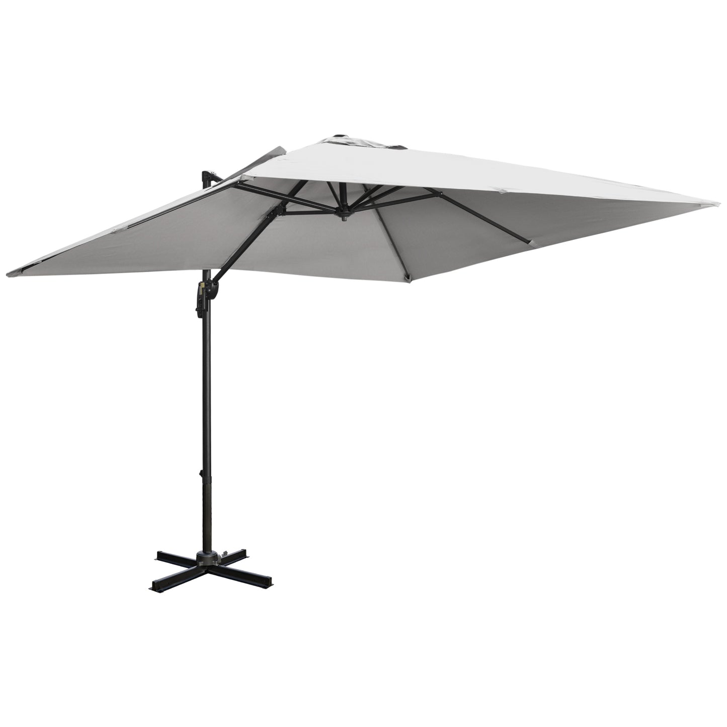 Outsunny 2.7m Square Overhanging Cantilever Umbrella