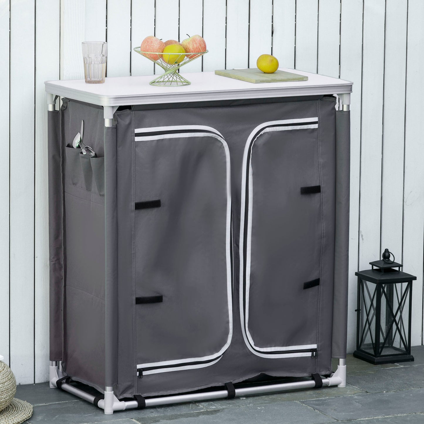 Outsunny Aluminum Camping Cupboard