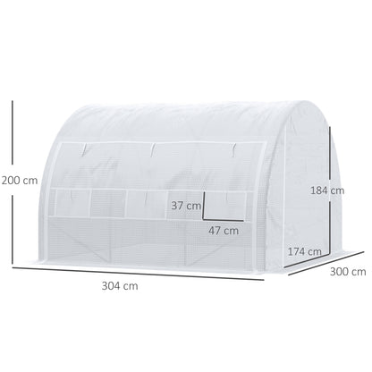 Outsunny 3 X 3 X 2 M Polytunnel Greenhouse