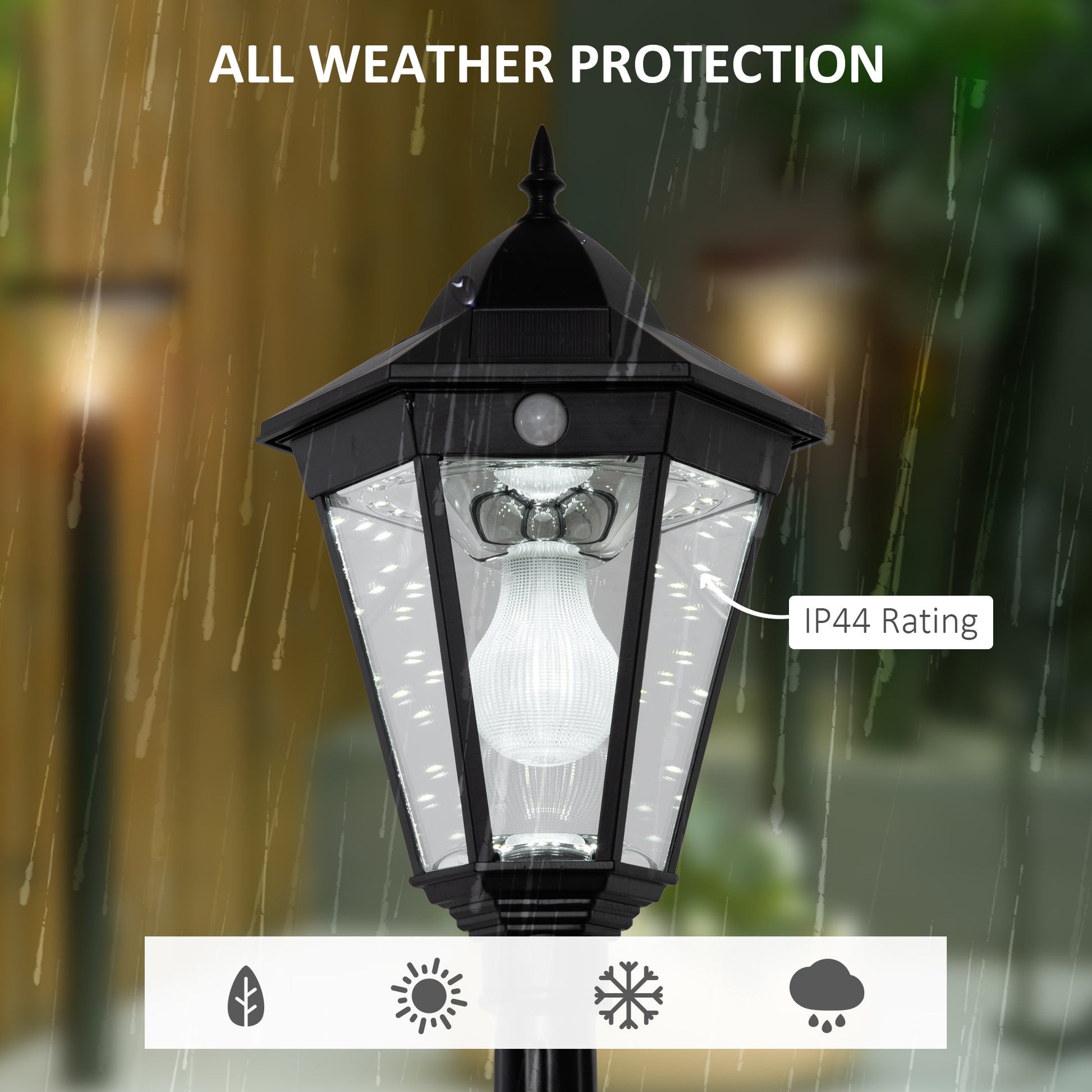 Outsunny 1.9M Garden Lamp Post Light