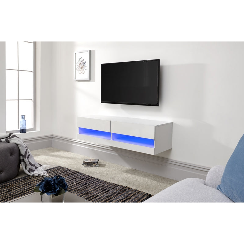 Galicia TV Unit White 2 Shelves