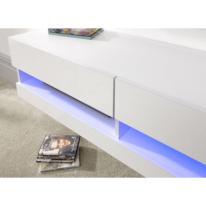 Galicia TV Unit White 2 Shelves