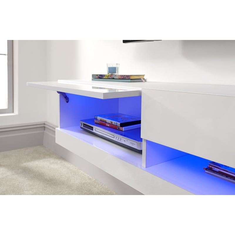 Galicia TV Unit White 2 Shelves