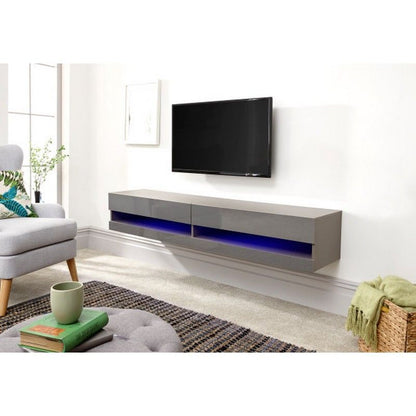 Galicia TV Unit Grey 2 Shelves 2 Doors