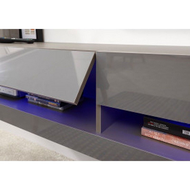 Galicia TV Unit Grey 2 Shelves 2 Doors