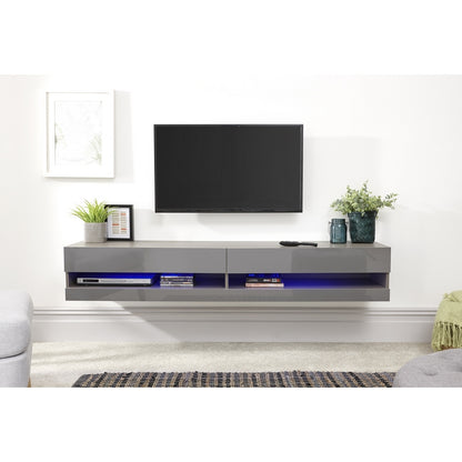 Galicia TV Unit Grey 2 Shelves