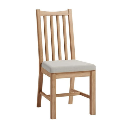 Pair of Oxford Oak Dining Chairs Natural