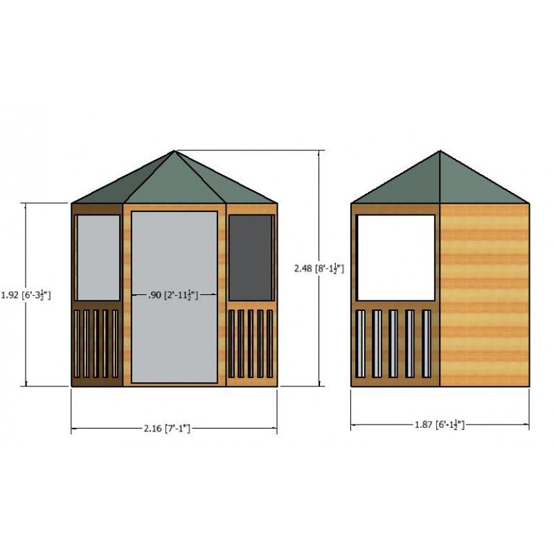 Shire Gazebo Garden Arbour (7' x 6')