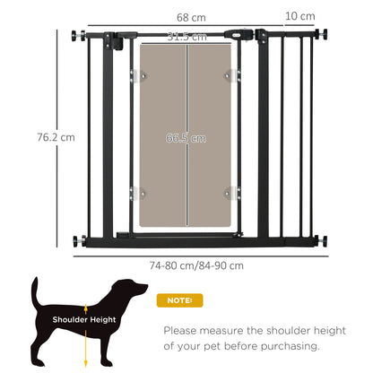 PawHut Pressure Fit Safety Gate for Doorways and Staircases