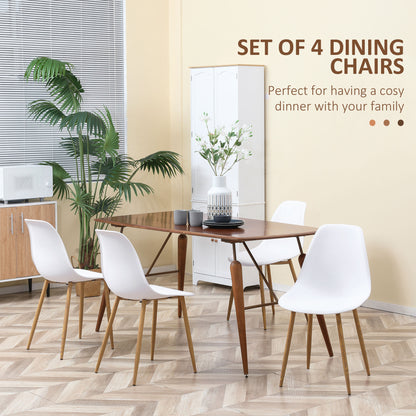 Homcom Modern Dining Chairs Set of 4