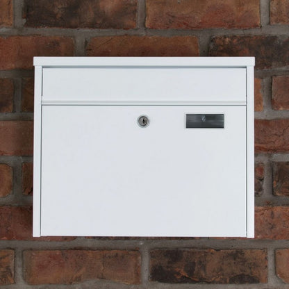 Chesire Letterbox Stainless Steel White 37.5cm