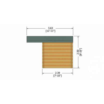 Shire Glenmore 9' 9" x 7' 10" Apex Log Cabin - Premium 28mm Cladding Tongue & Groove with Assembly