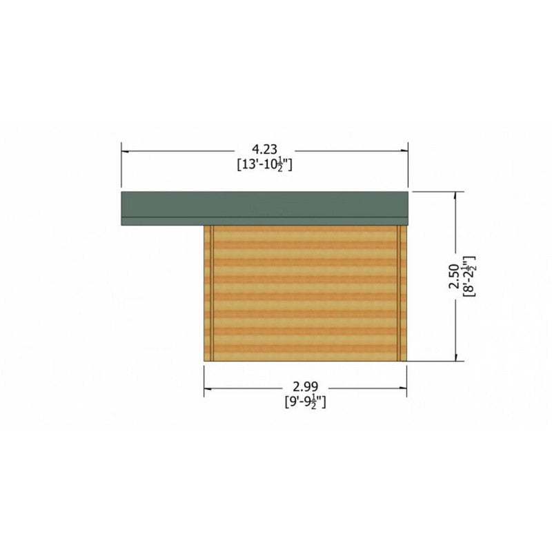 Shire Glenmore 9' 9" x 9' 9" Apex Log Cabin - Premium 34mm Cladding Tongue & Groove