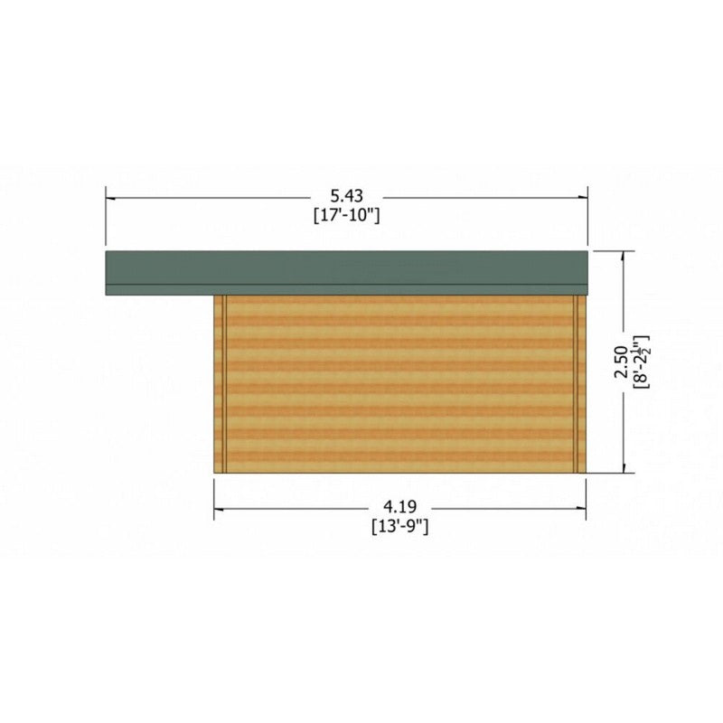 Shire Glenmore 9' 9" x 13' 8" Apex Log Cabin - Premium 28mm Cladding Tongue & Groove with Assembly